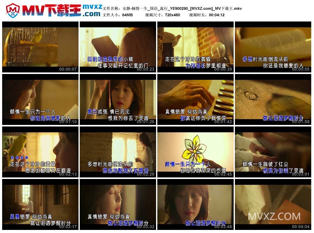 安静-倾情一生_国语_流行_YE900290